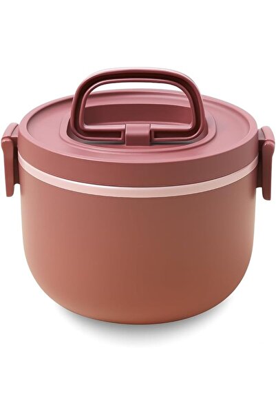 fitto Red Single Layer Lunch Box - Durable, Compact, Leak-Proof, for Kids and...