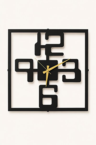 30 Cm Küçük Boy Modern Kare Metal Duvar Saati | Sessiz Akar Mekanizmalı Dekoratif Salon ve Ofis Duvar Saati