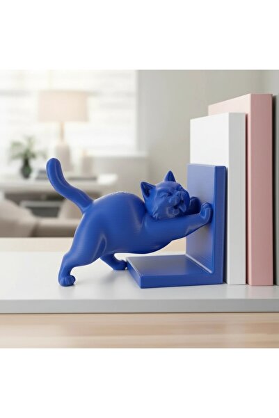 OEM Decorative Bookend, Playful Cat Design