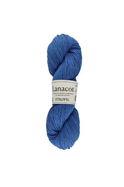 Etrofil Lanacot pređa za pletenje kraljevsko plava 55% organska merino vuna 4...