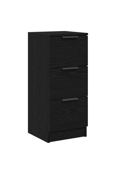 vidaxl Bufet cu sertar Stejar Negru 30 x 30 x 70 cm Lemn compozit