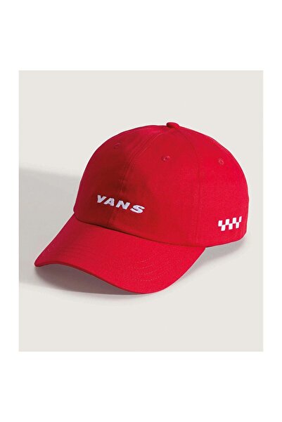 Vans Check Side Curved Bill Jockey Unisex Şapka VN000QA6IZQ1 Kırmızı-STD