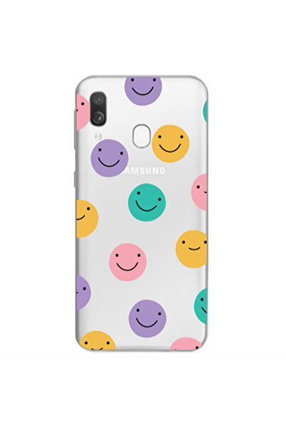 Other Samsung A40 Colorful smiles Transparent Silicone TPU Θήκη