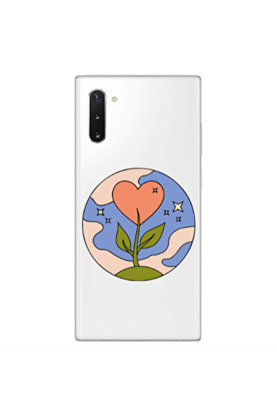 Other Samsung Note 10 Plus Hearted Flower Transparent Silicone TPU Θήκη