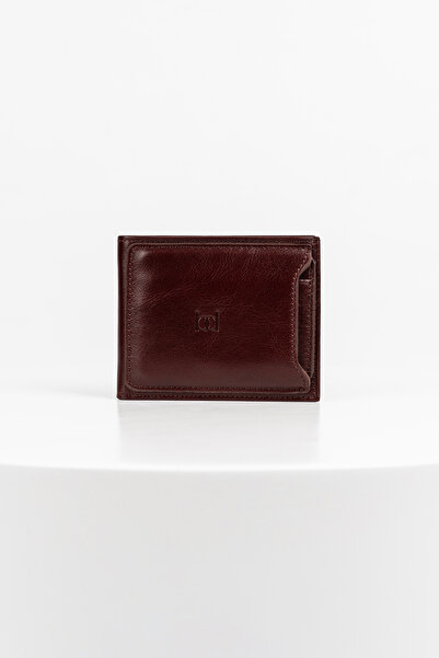 BAYDERİ Porte Genuine Leather Men's Wallet with Extra Card Holder Brown