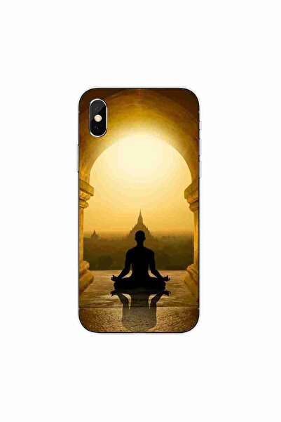 OEM Θήκη συμβατή με Apple iPhone XS από σιλικόνη gel TPU με σχέδιο διαλογισμού