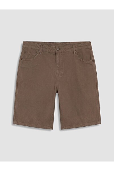 LC Waikiki Nevavm Regular Fit Gabardine Men's Shorts with a Difference