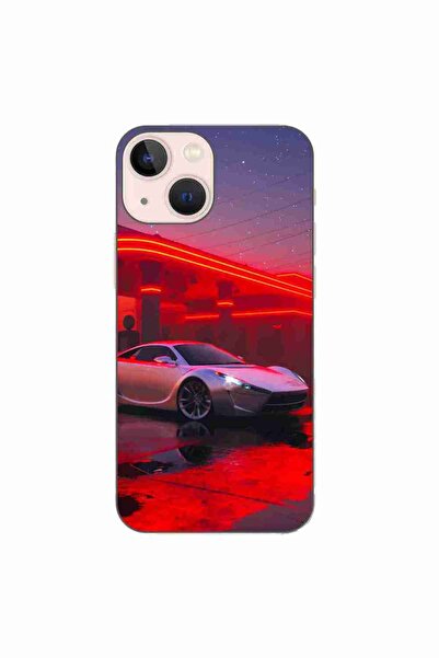 OEM Case compatible with Apple iPhone 13 Mini Silicone Gel Tpu Model Future Car