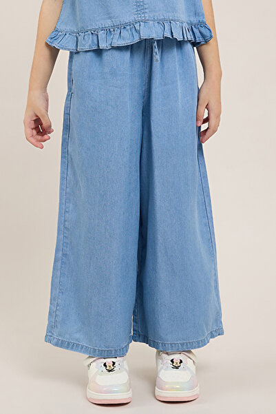 R&B Washed Wide Leg Pants with Elastic Waist