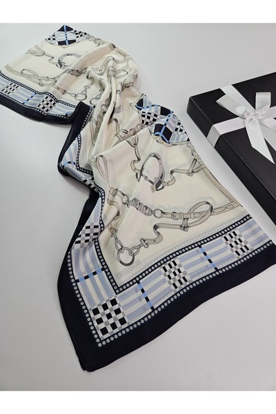 tomrisboutique Luxury Voile Silk Shawl Hijab Foulard Scarf Shawl Belt Pattern...