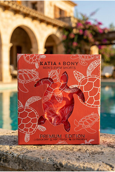 Katia&Bony Pantaloni scurți de baie pentru bărbați, în stil mediteranean, pre...