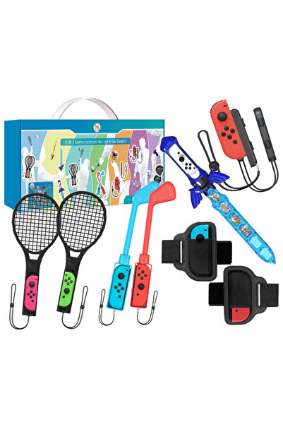 Jys NS236 Πακέτο για Nintendo Switch 9 σε 1 (Ξίφος/Τένις/Γκολφ/Λουράκι καρπού...