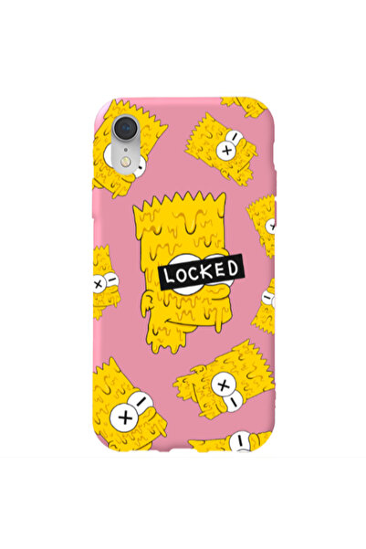 Other Apple iPhone Xr Bart Simpson Pink Colored Silicone TPU Θήκη