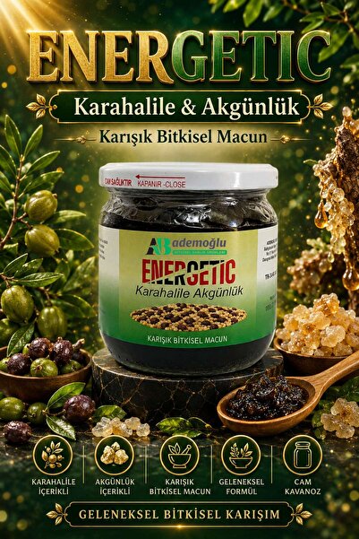 ADEMOĞLU BİTKİSEL SAĞLIK ÜRÜNLERİ Energetic Bitkisel Macun Karahalile Akgünlü...