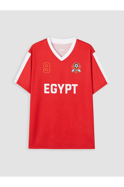 LC Waikiki Nevavm Egypt Printed Oversize Women's Sports T-Shirt with a Differ...