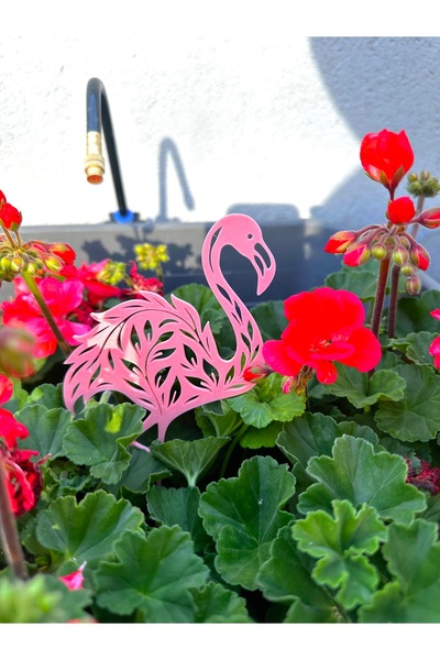 Flamingo Saksı Süsü - Bahçe Dekor - Balkon Dekor