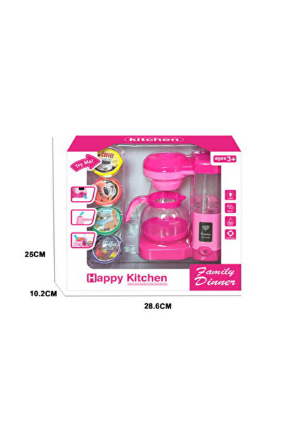 PlayFun Jucărie Filtru cafea, Happy Family, lumini LED Interactiv Cadou Copii