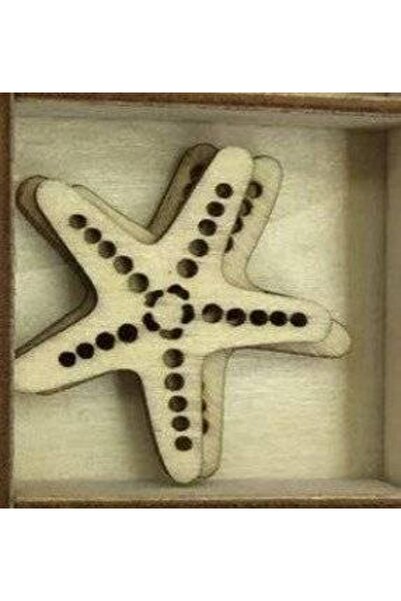 OEM Ornament Lemn Natur Stea De Mare 6/Set