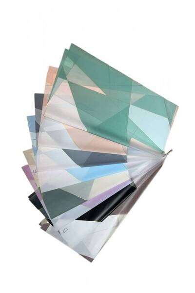 OEM Flower Packaging 20/ Top Bottom Set Blue Triangles