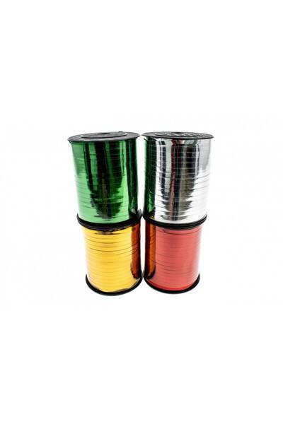 OEM Shiny Raffia Plastic Ribbon 0.5 Cm/450 M Gold