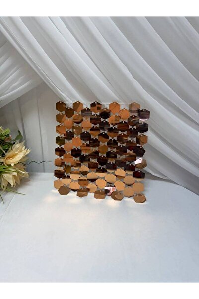 OEM Panou Fundal Paiete Hexagon 30x30cm Roz Gold
