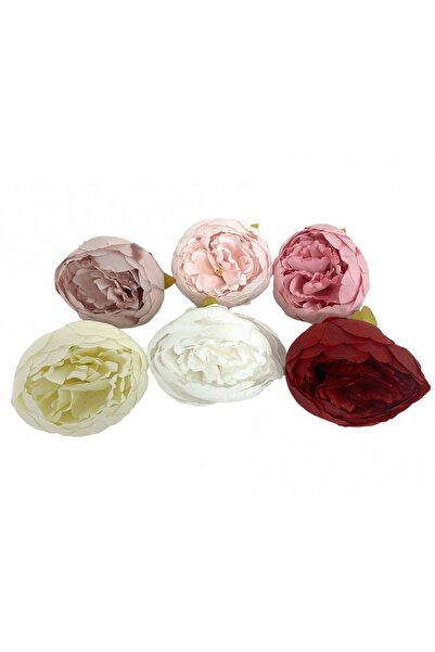OEM Flori Artificiale Capete Bujori Infloriti 20/Set Alb