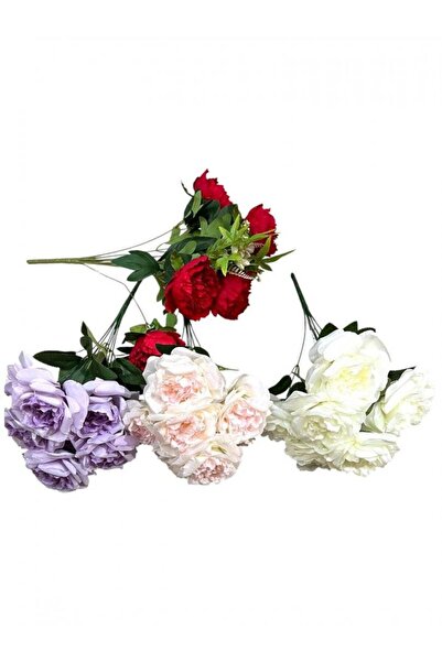 OEM Flori Artificiale Buchet Cu 9 Trandafiri Infloriti Rosu