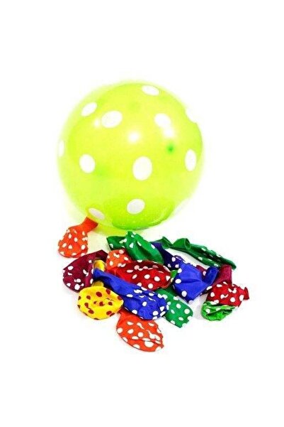 OEM Latex Balloons With Polka Dots 100/ Top Bottom Set White