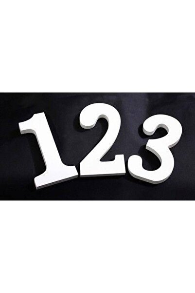 OEM Wooden Ornaments White Numbers 20 Cm 9