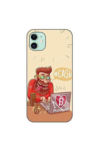 OEM Case compatible with Apple iPhone 11 Silicone Gel Tpu Model BTC Mining