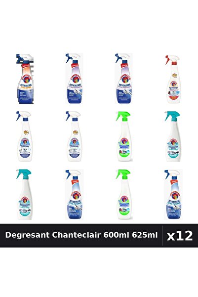 Chanteclair Set 12 Degresant Universal 600ml 625ml - 7 Arome, Anticalcar, Det...
