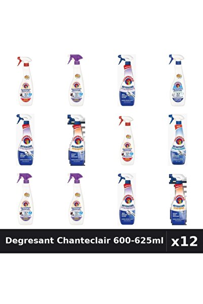 Chanteclair Set 12 Degresant Universal 600-625ml - 7 Arome, Anticalcar, Detar...