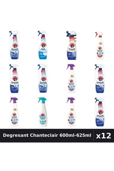Chanteclair Set 12 Degresant Universal 600ml-625ml - 8 Arome, Anticalcar, Det...