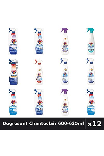 Chanteclair Set 12 Degresant Universal 600-625ml - 9 Arome Asortate Curatenie