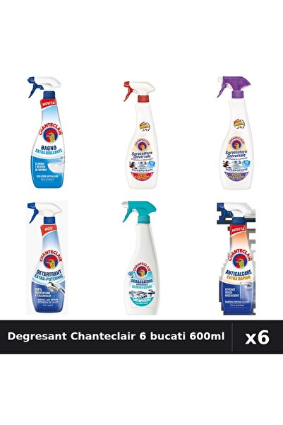 Chanteclair Set 6 Degresant Universal 600-625ml - Marsilia, Lavanda, Anticalcar