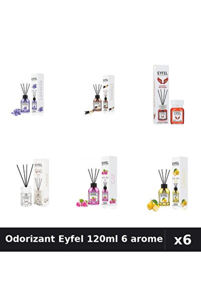 Eyfel Top Bottom Set of 6 Room Air Freshener Sticks - Lavender, Vanilla, Red ...