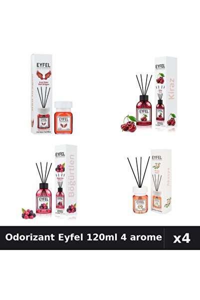 Eyfel Set 4 Odorizant Camera Betisoare 120ml - Red Dragon, Cireșe, Fructe Păd...
