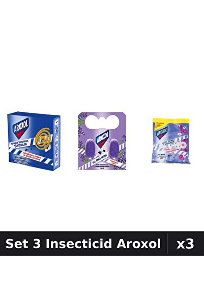 Aroxol Set 3 Produse Anti-Insecte - Pastile/Spirale Anti-Insecte