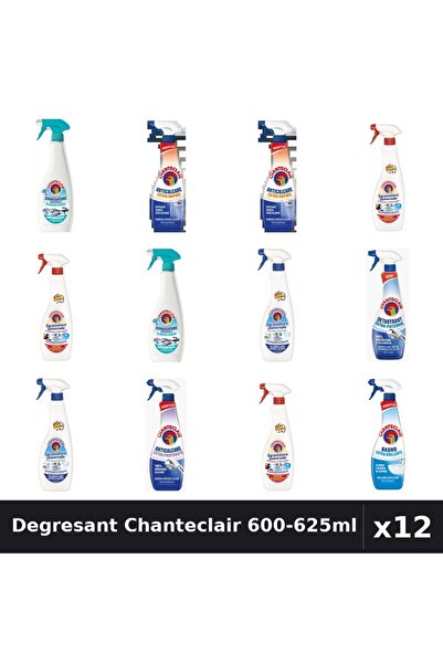 Chanteclair Set 12 Degresant Universal 600-625ml - 7 Arome, Anticalcar, Detar...