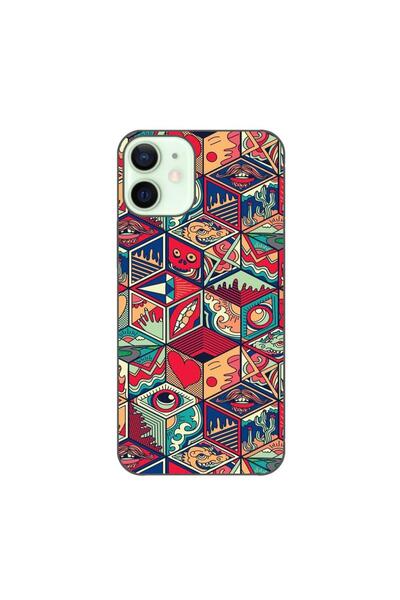 OEM Husa compatibila cu Apple iPhone 12 Mini Silicon Gel Tpu Model Pop Art Ge...