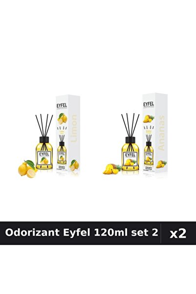 Eyfel Set 2 Odorizante Camera Betisoare 120ml - Lămâie, Ananas - Parfum
