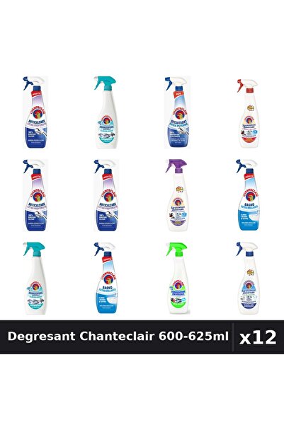 Chanteclair Set 12 Degresant Universal 600-625ml - 8 Arome, Anticalcar, Detar...
