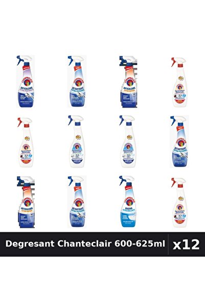 Chanteclair Set 12 Degresant Universal 600-625ml - 6 Arome, Anticalcar, Detar...