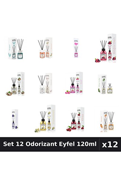Eyfel Set 12 Odorizante Camera Betisoare, Acacia, Angel, Bubble Gum, Bumbac, ...