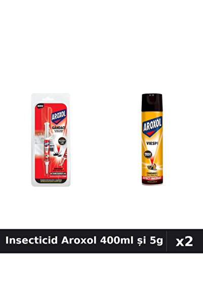 Aroxol Set 2 Insecticid - Pastile 5g și Spray 400ml - Protecție Anti-Insecte
