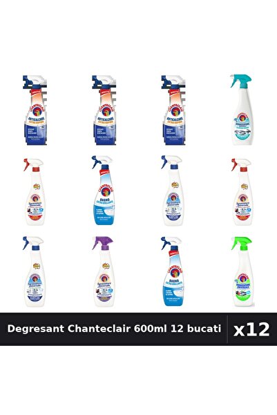 Chanteclair Set 12 Degresant Universal 600-625ml - 7 Arome, Anticalcar, Bicar...