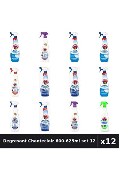 Chanteclair Set 12 Degresant Universal 600-625ml - 7 Arome, Anticalcar, Detar...