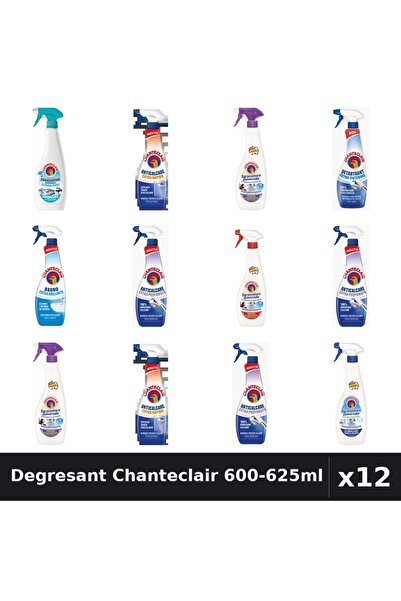 Chanteclair Set 12 Degresant Universal 600-625ml - 9 Arome, Anticalcar, Detar...