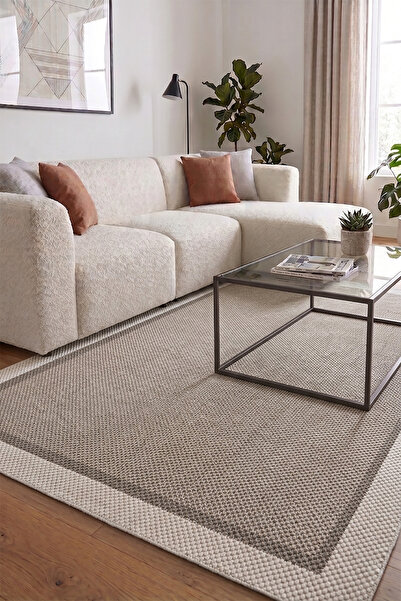 Mortapi Sisal Dokuma Yıkanabilir Kaymaz Taban Kolay Temizlenebilir Salon Halı...