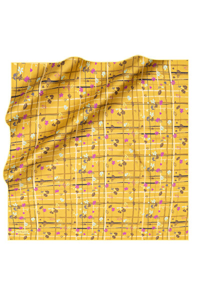Cacharel Yellow 90X90 Silk Twill Scarf